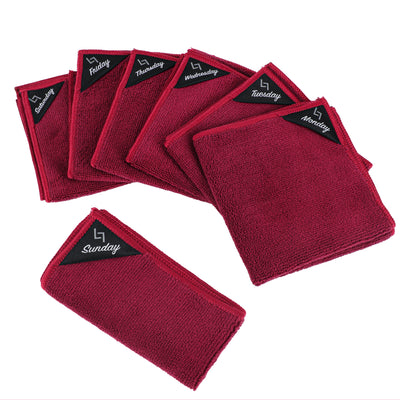 Microvezeldoekjes 7 stuks Rood