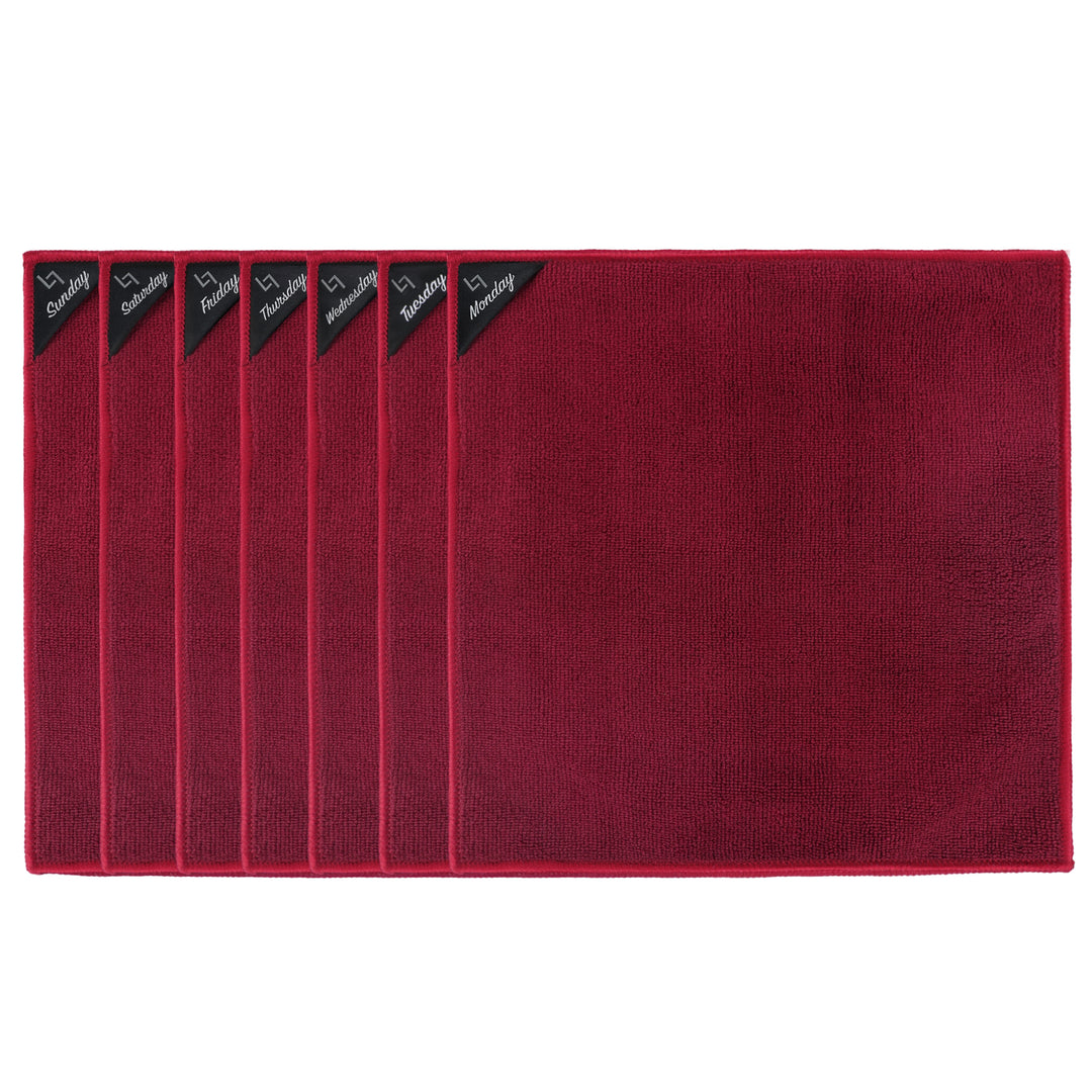 Microvezeldoekjes 7 stuks Rood