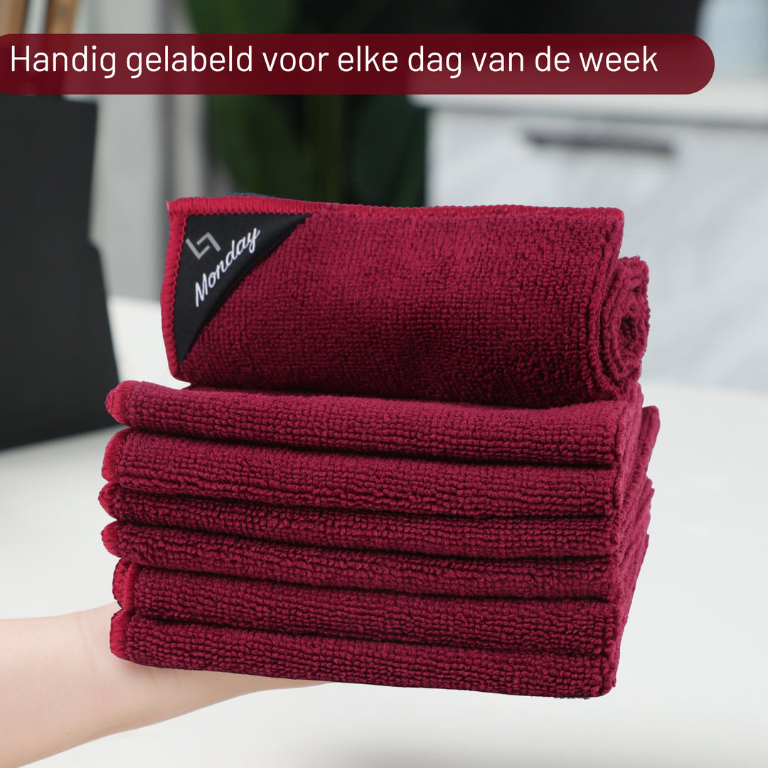 Microvezeldoekjes 7 stuks Rood