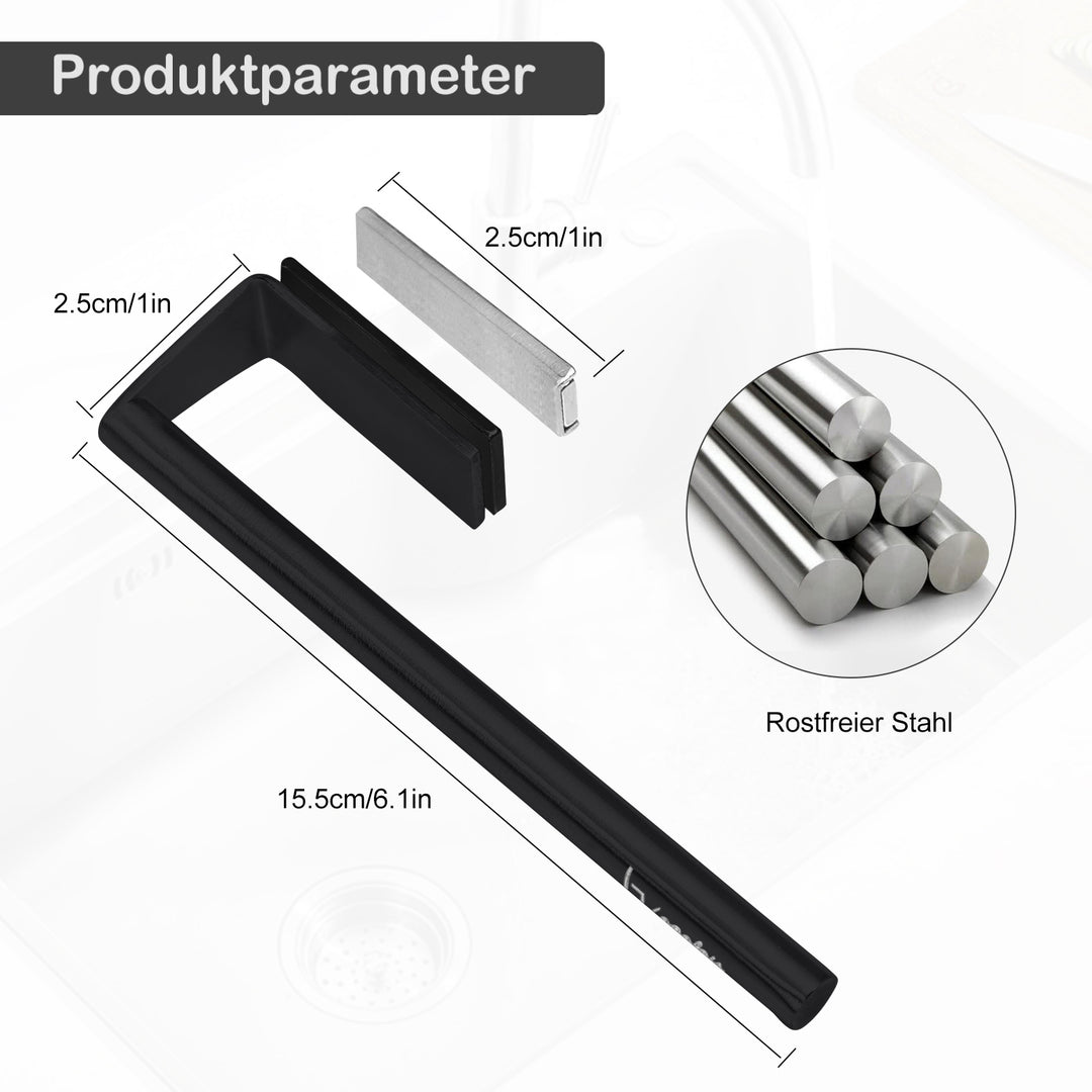 Magnetischer Spültuchhalter für Spülbecken Edelstahl Schwartz