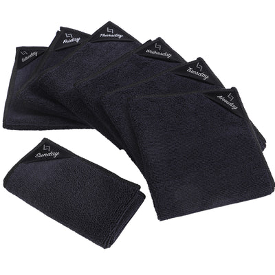 Microvezeldoekjes 7 stuks Zwart